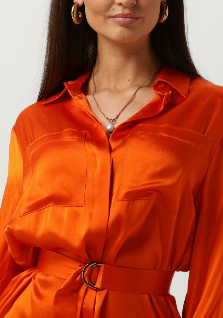 SEMICOUTURE oranje semicouture midi jurk fillipa dress