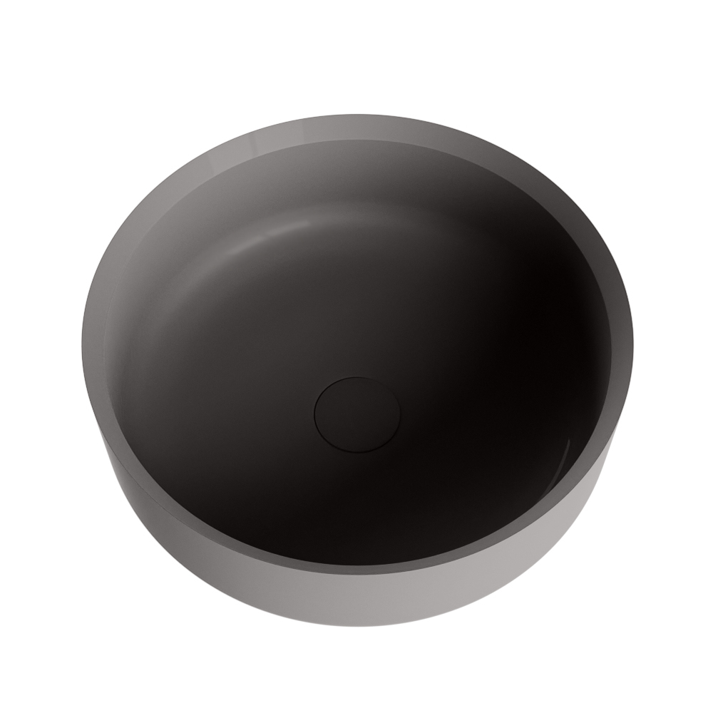 Mondiaz Coss Solid Surface waskom 36cm dark grey