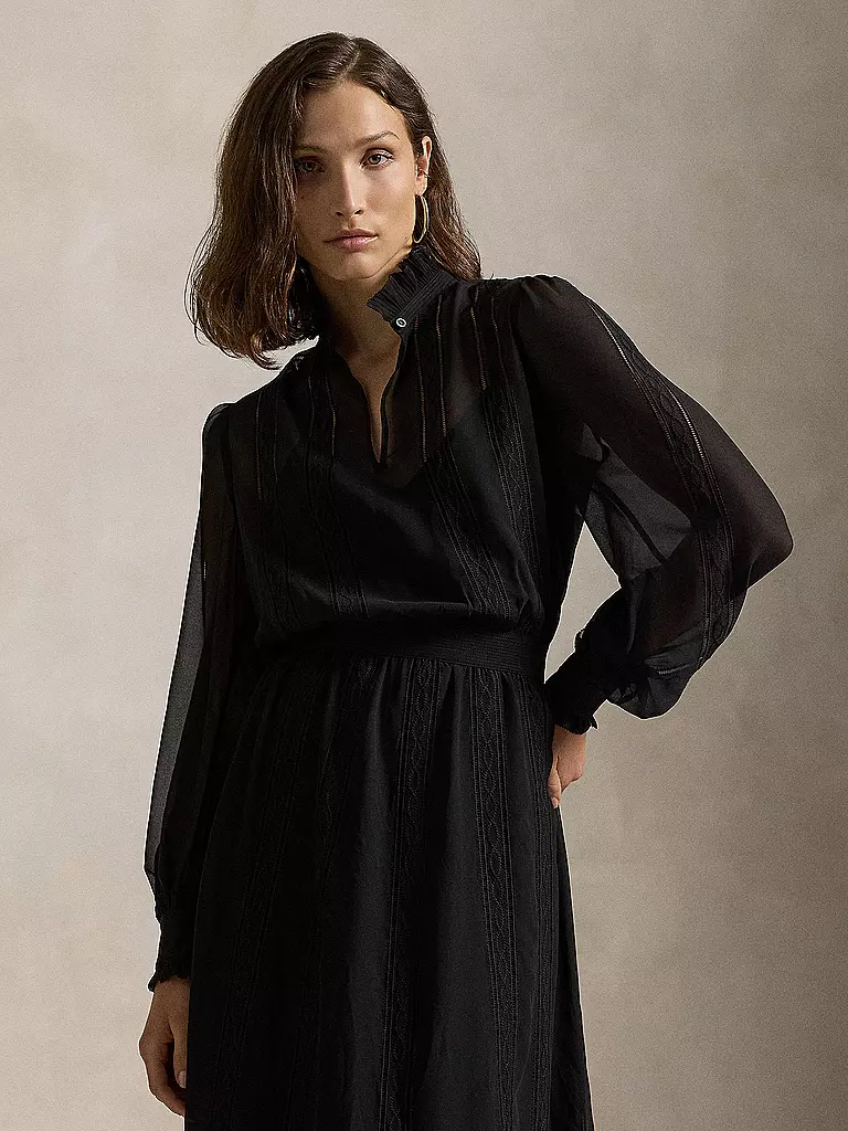 POLO RALPH LAUREN Midikleid schwarz