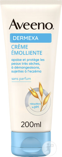 Aveeno Dermexa Crème Émolliente Sans Parfum Tube 200ml