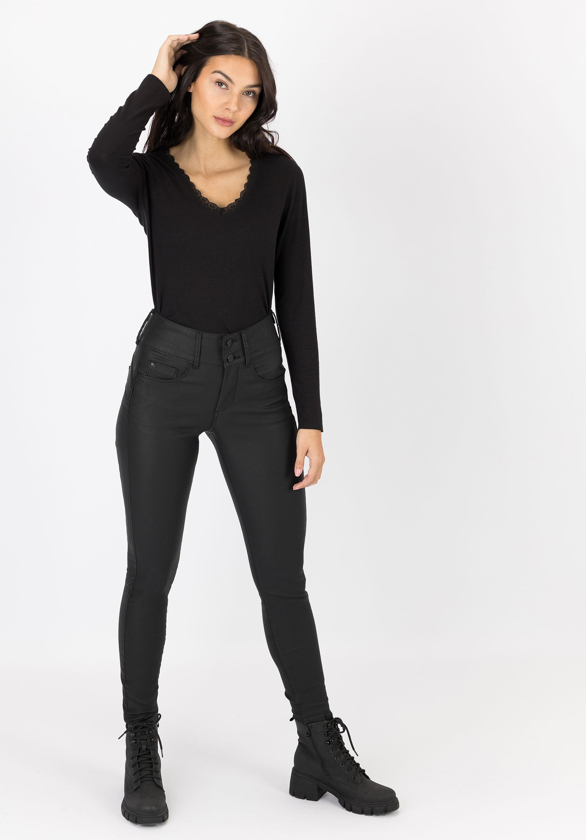 Calças Double-up Skinny Coated