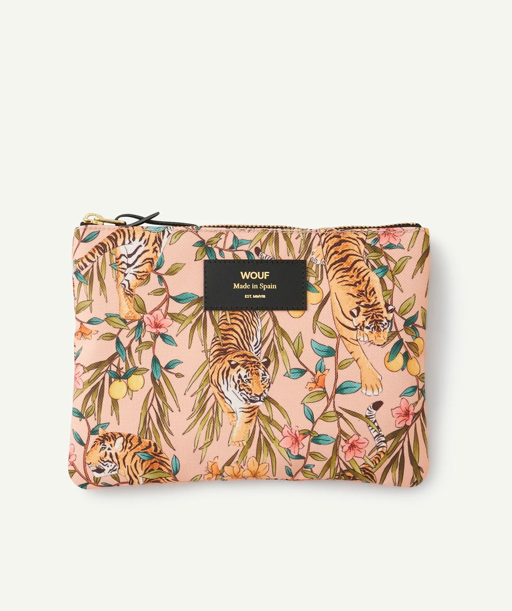 WOUFPOCHETTE EN PLASTIQUE RECYCLÉ IMPRIMÉE TIGRES