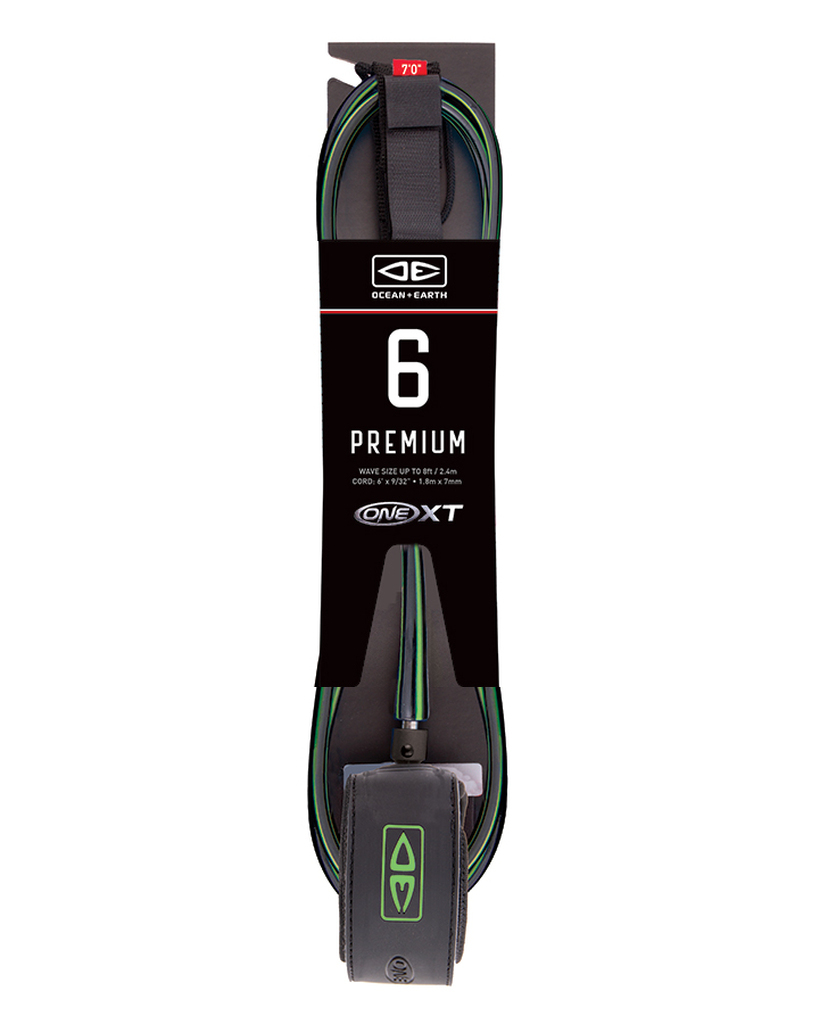 Ocean and earth Leash Premium - 6'0'' - One XT Black