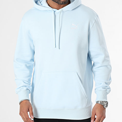 Sweat Capuche Classics Small Logo 535596 Bleu Clair