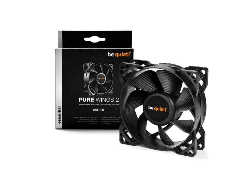 be quiet! PC-Lüfter Pure Wings 2 80 mm Leiser 80-mm-Gehäuselüfter