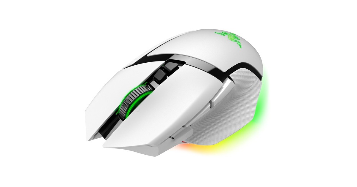 RazerBasilisk V3 Pro gaming muis  (Wit, USB / Bluetooth / Razer HyperSpeed Wireless, 30.000 DPI, Razer Chroma RGB)