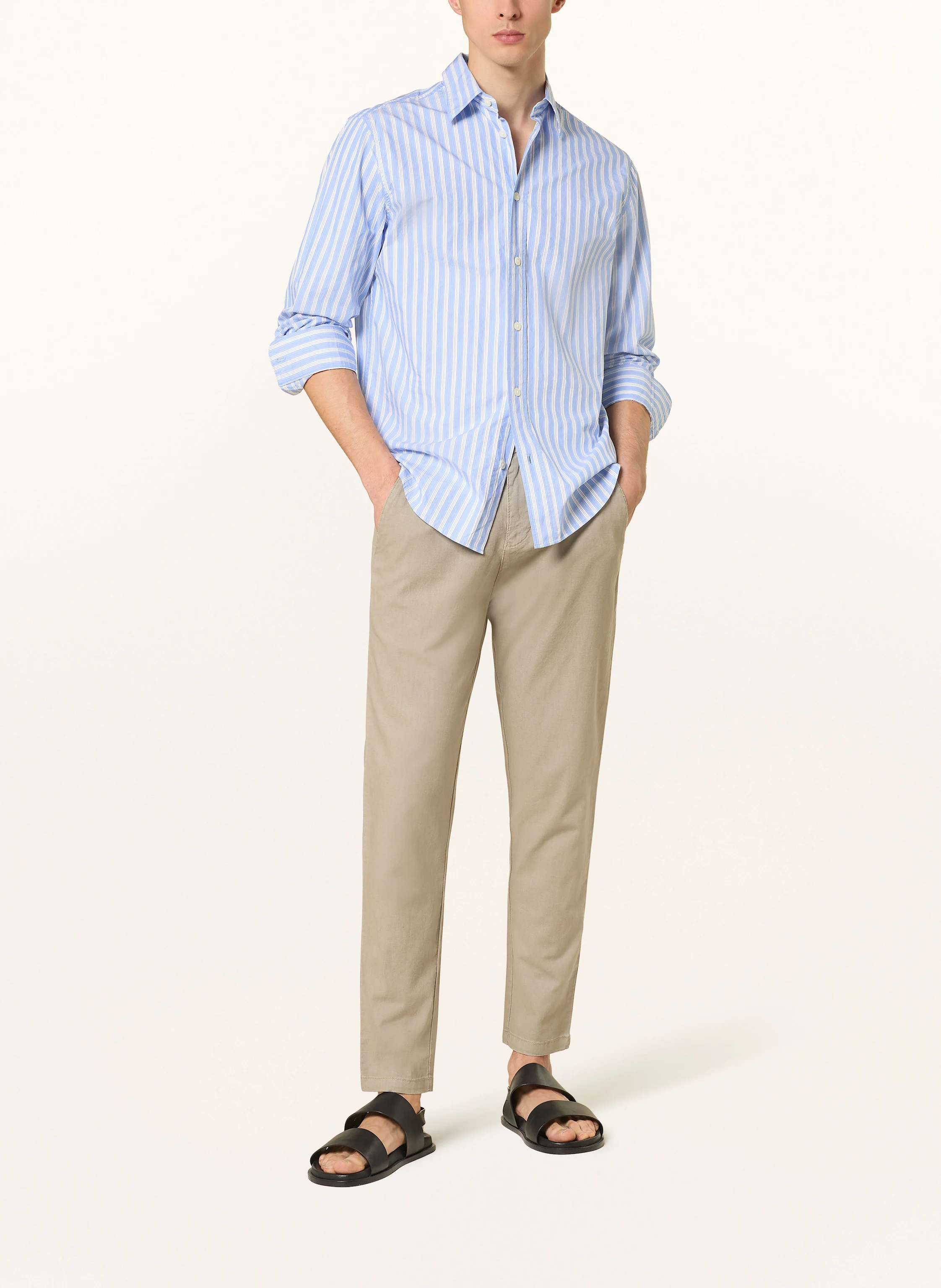 STROKESMAN'S Chino Extra Slim Fit mit Leinen