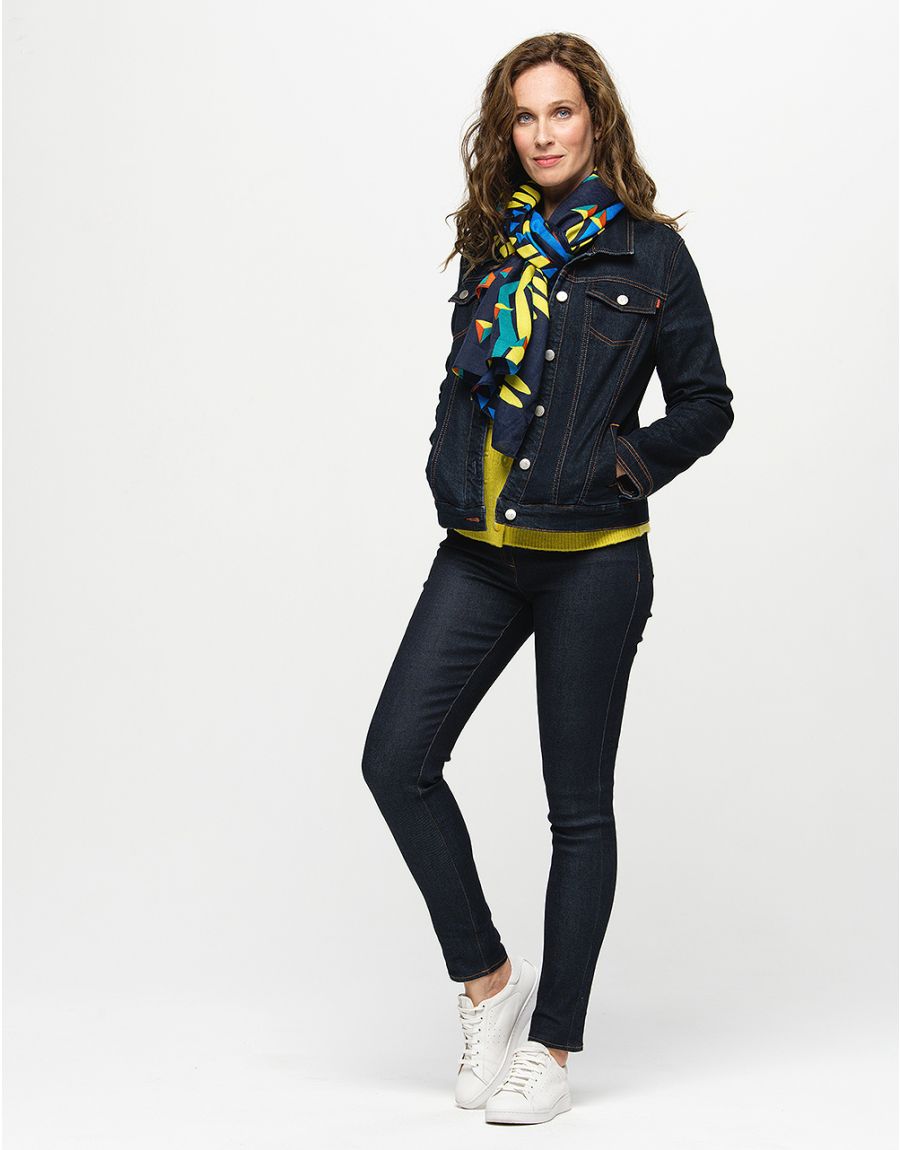 Gilet grosse maille anis