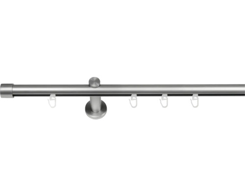 Gordijnroedeset, binnenrail, Profilo, RVS-look, 200 cm, Ø 20 mm
