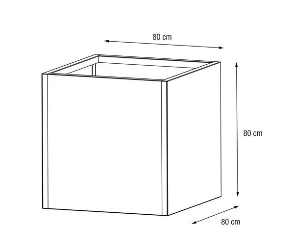 Herstera Metall-Pflanztopf Cube, quadratisch,