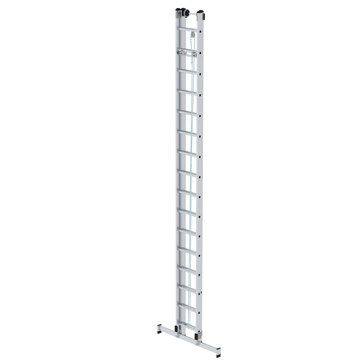 PROREGAL 2-delige sporttouwladder met dwarsbalk, 2 x 16 sporten