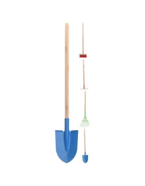 Homestyle Kinderbezem\/-Schep\/-Hark\/-Bladhark - Buitenspeelgoed - 72 cm Assorti