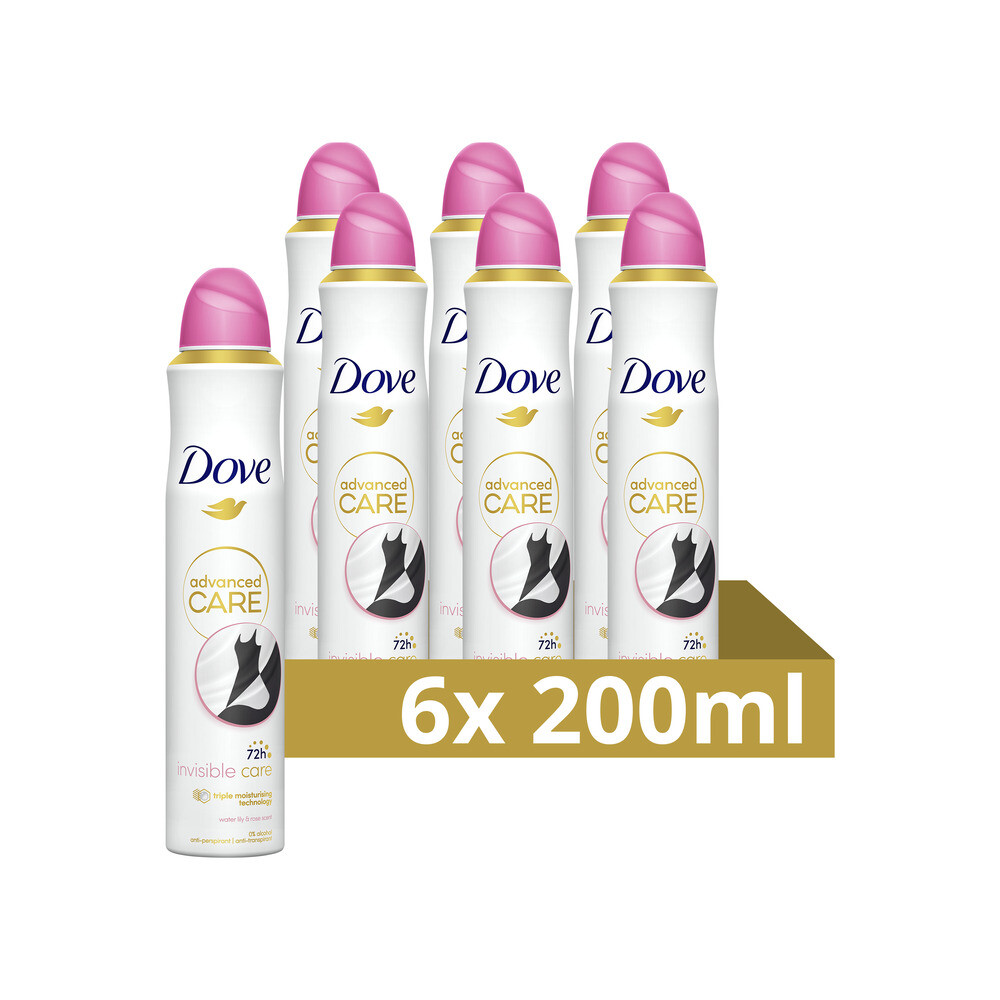 6x Dove Deodorant Spray Invisible Care200 ml