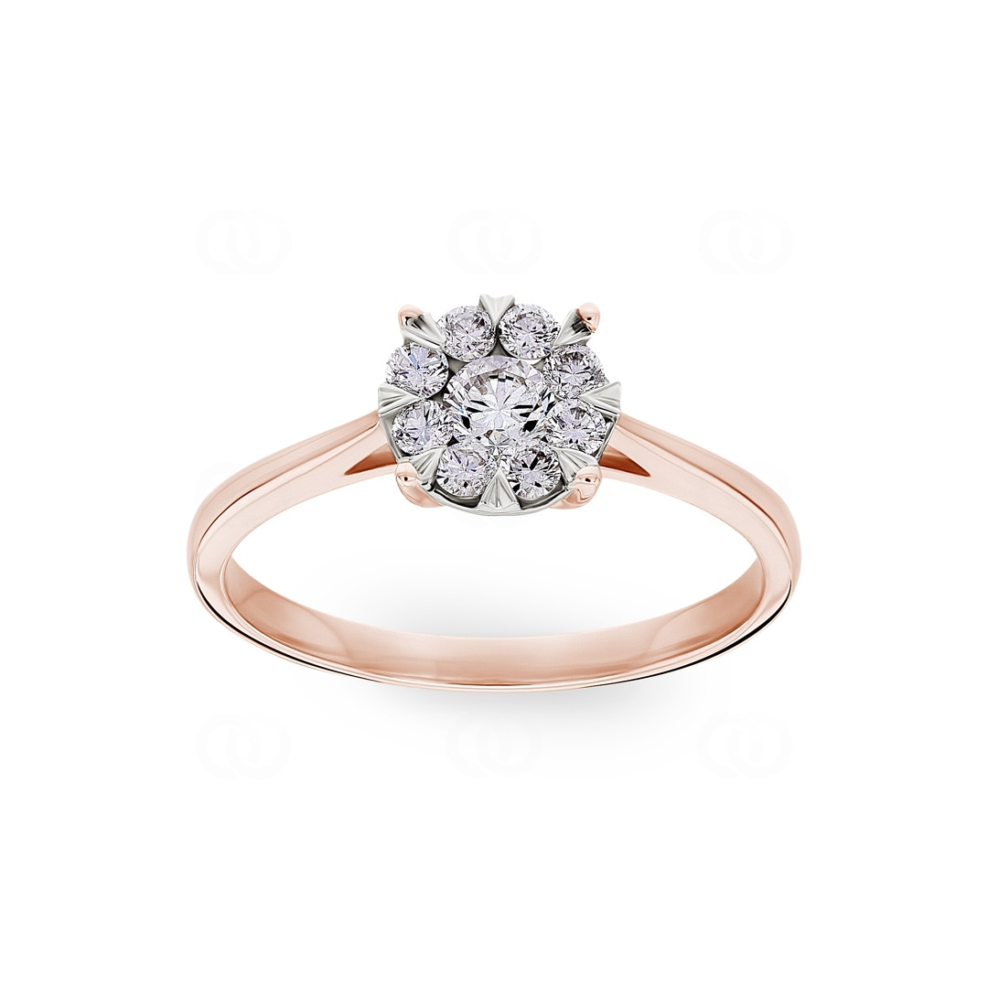 Verlobungsring 750/18 K Roségold mit Diamanten 0.40 ct H/si by CHRISTIAN