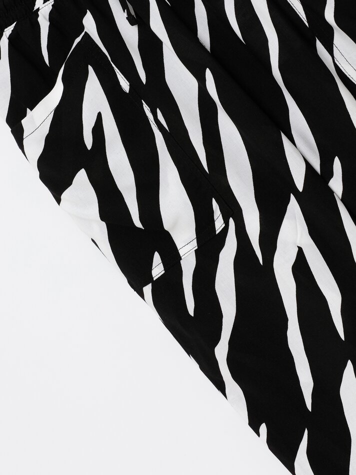 Calças fluidas estampadas - Estampa de zebra