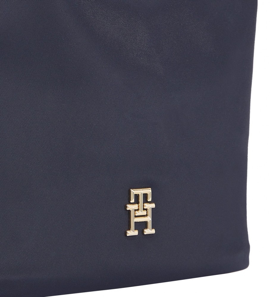 Bolsa saco Tommy Hilfiger reciclada com cordão azul-marinho