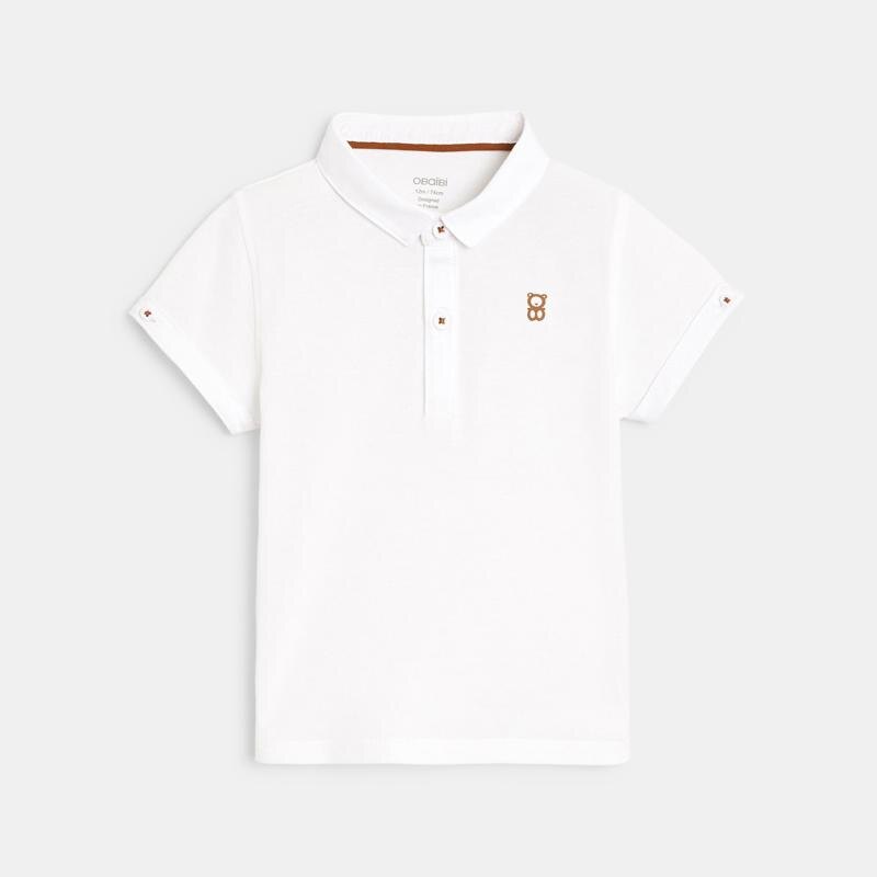 Ensemble salopette courte et polo beige bébé garçon Beige