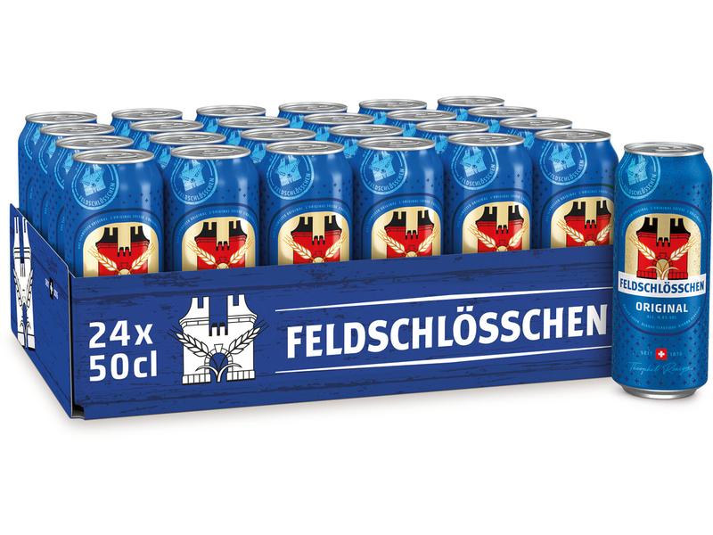Feldschlösschen Bier Original 24 x 0.5 l Lagerbier aus der Schweiz