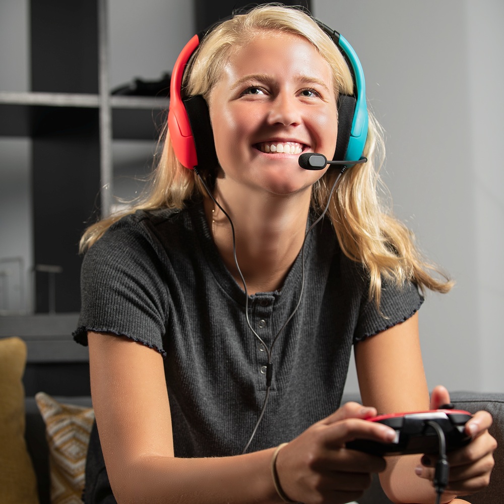 PDP Gaming LVL 40 kabelgebundenes Headset für Nintendo Switch – Blau & Rot