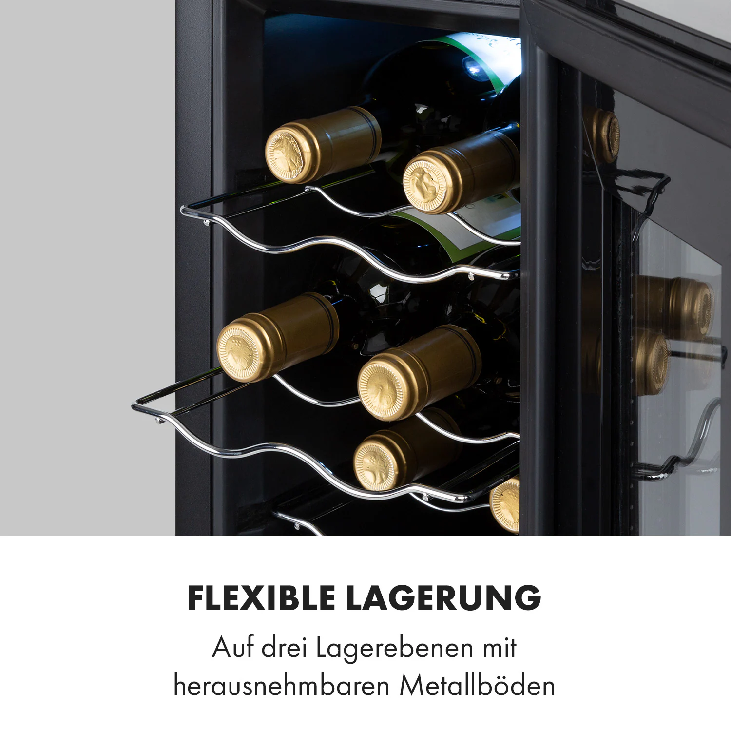 Bellevin 8 Uno Weinkühlschrank 23 Liter 11-18 °C LED Touch SingleZone