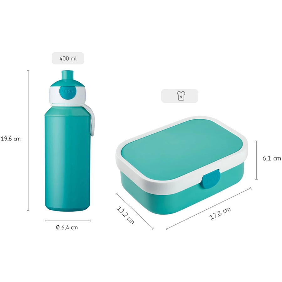 Mepal Lunchset Campus 400 ml + 700 ml 2er Set bunt-violett