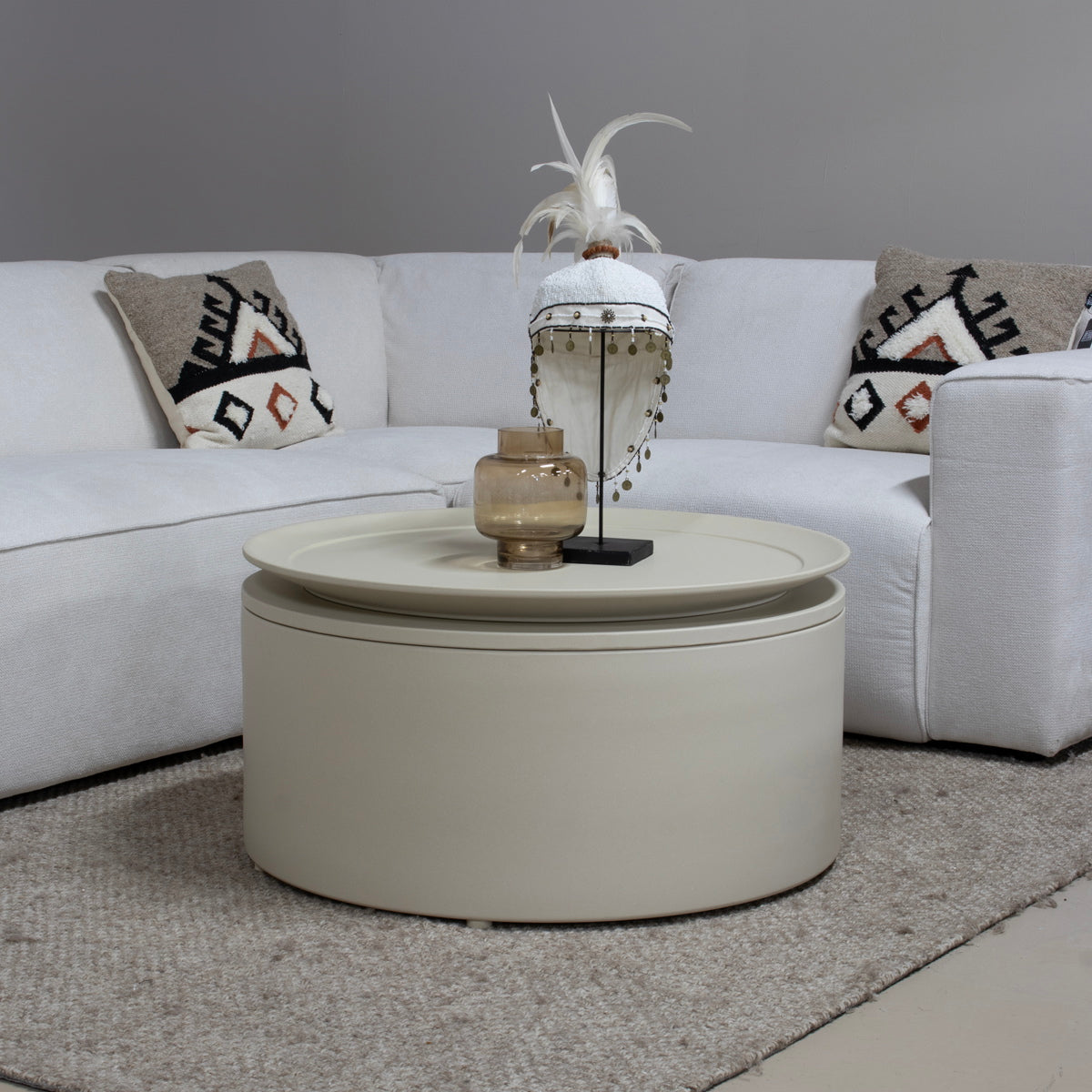 DÃJA Living - Salontafel Beige - Rond - 80x80x35cm - Byske