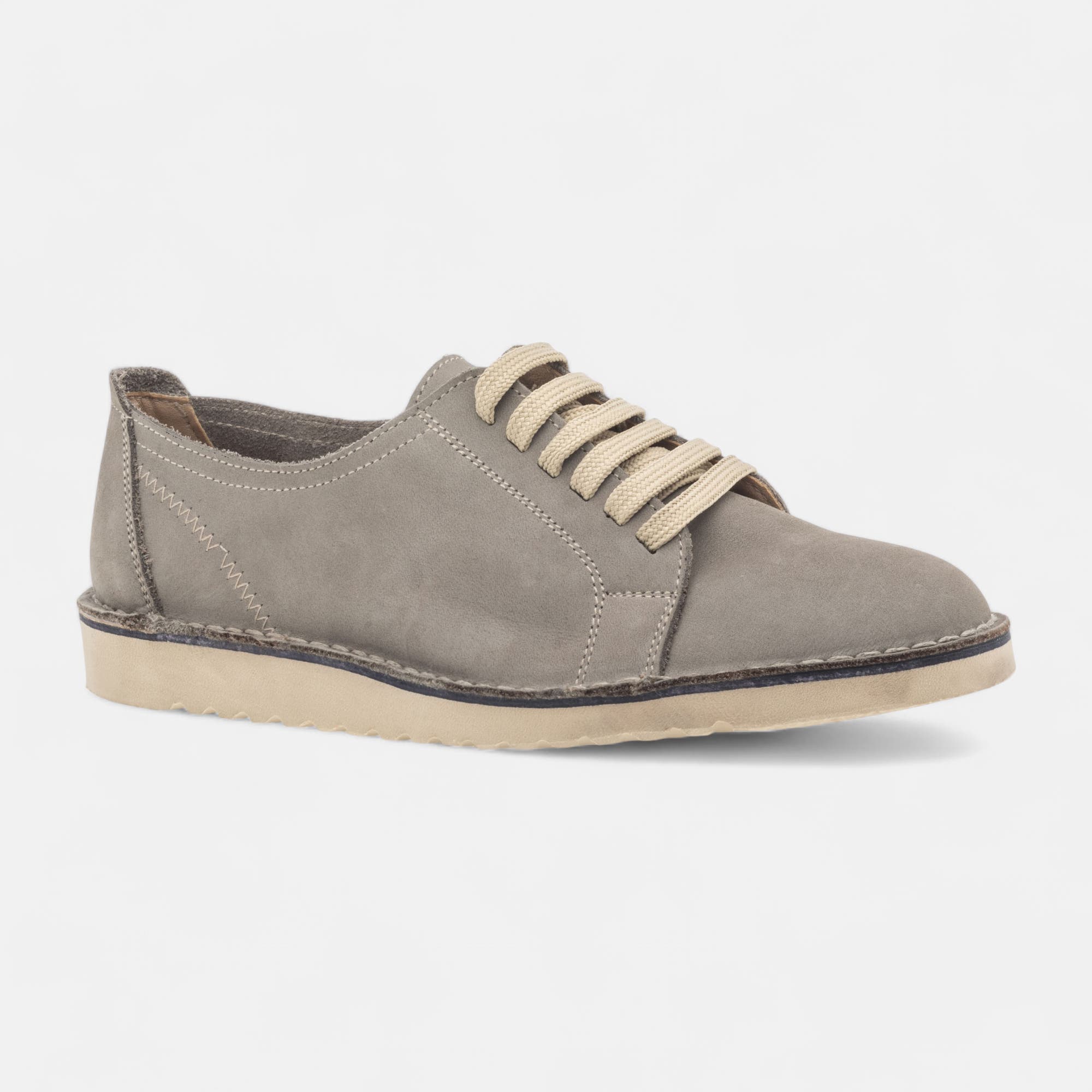 Derbies Homme en cuir gris