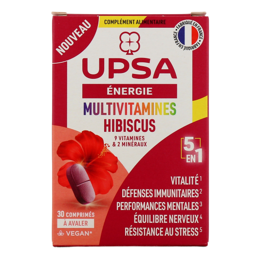 UPSA Multivitamines Hibiscus : complément alimentaire anti fatigue