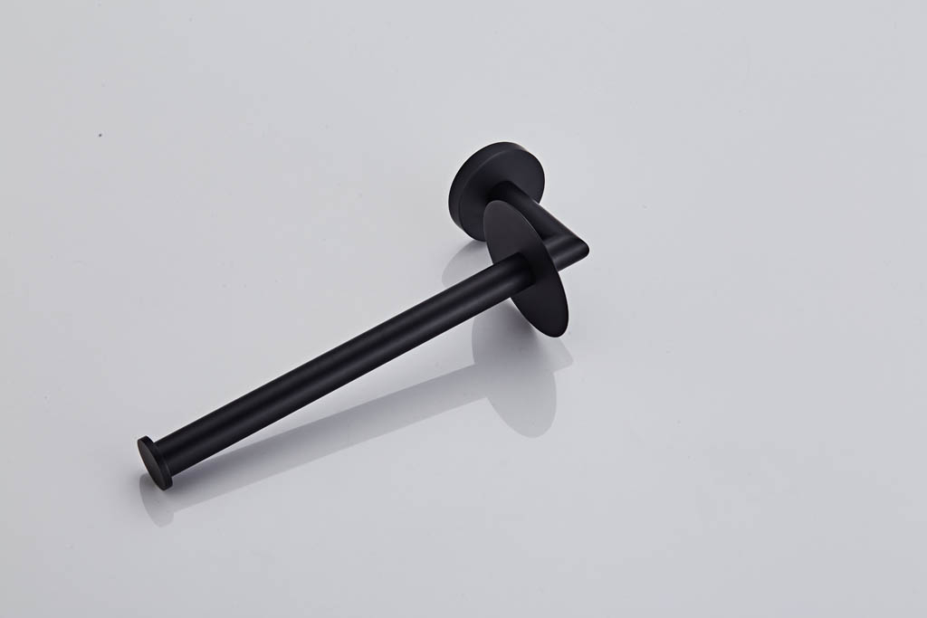 Saniclear Nero dubbele reserve rolhouder mat zwart