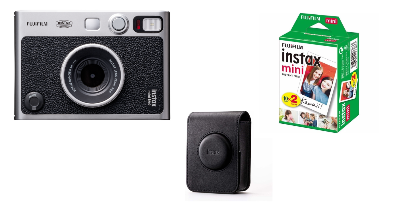 Fuji - Instax Mini Evo Hybrid Camera BUNDLE med film og etui
