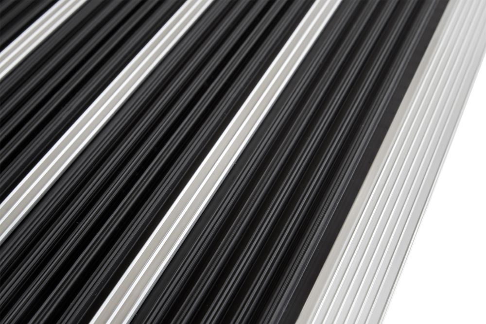 PANA® Aluminium Türmatte I Fußmatte Außen I Schmutzfangmatte I Fussabtreter mit Nadelfilzeinlagen I für den Aussenbereich I floor mat I Größe: ca. 39x60cm I verschiedene Farben