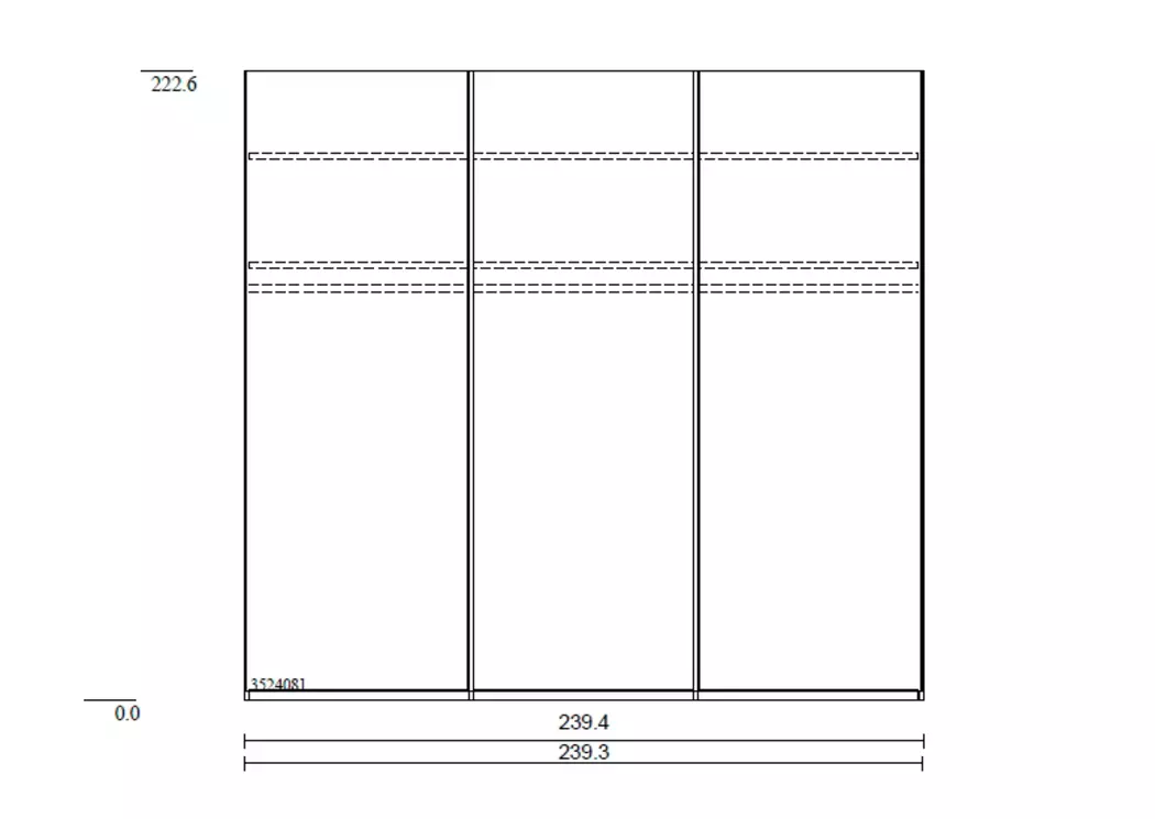 Schwebetürenschrank Marcato 2.0 240 x 223 cm