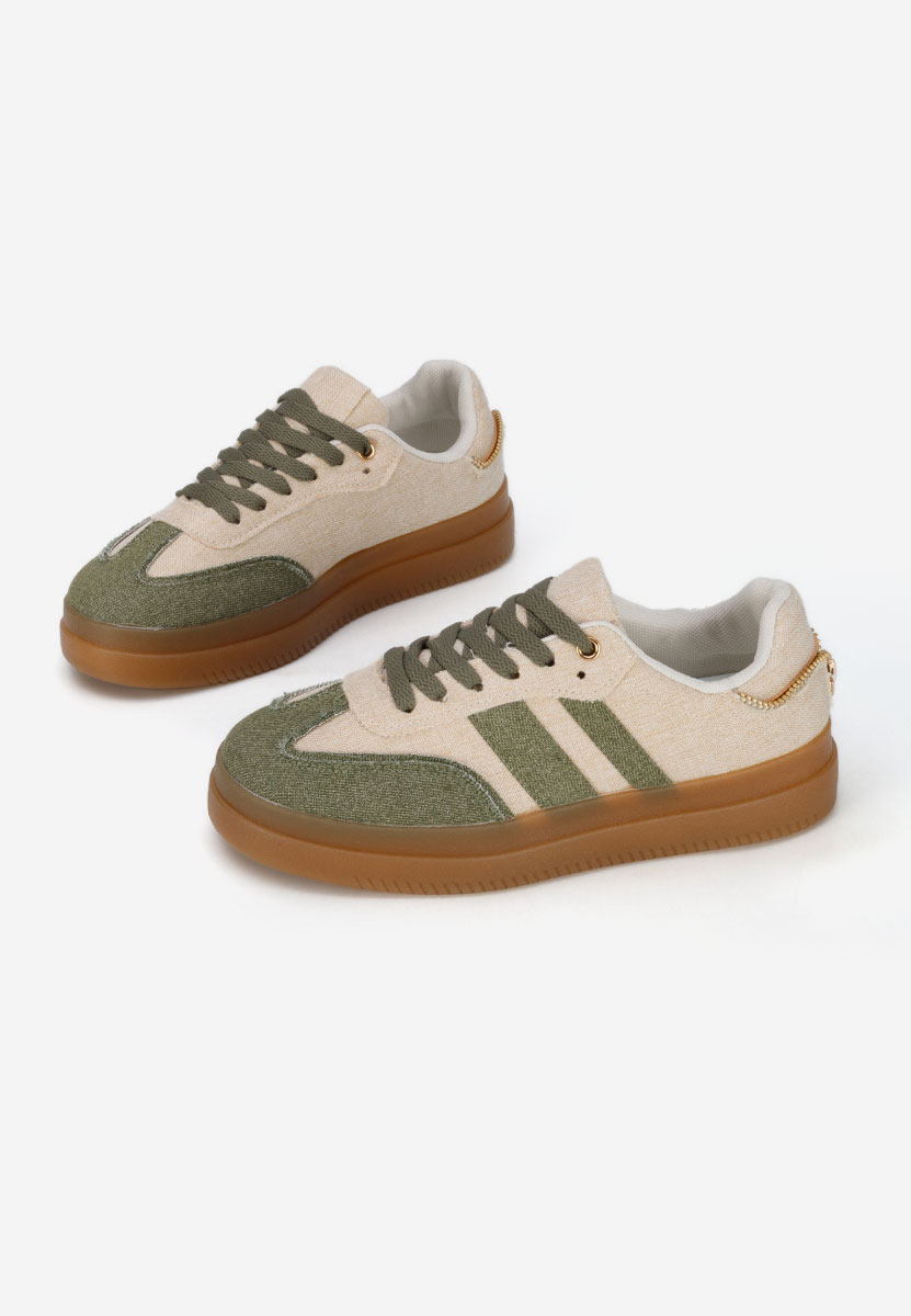 Baskets pour femme vert Deenia