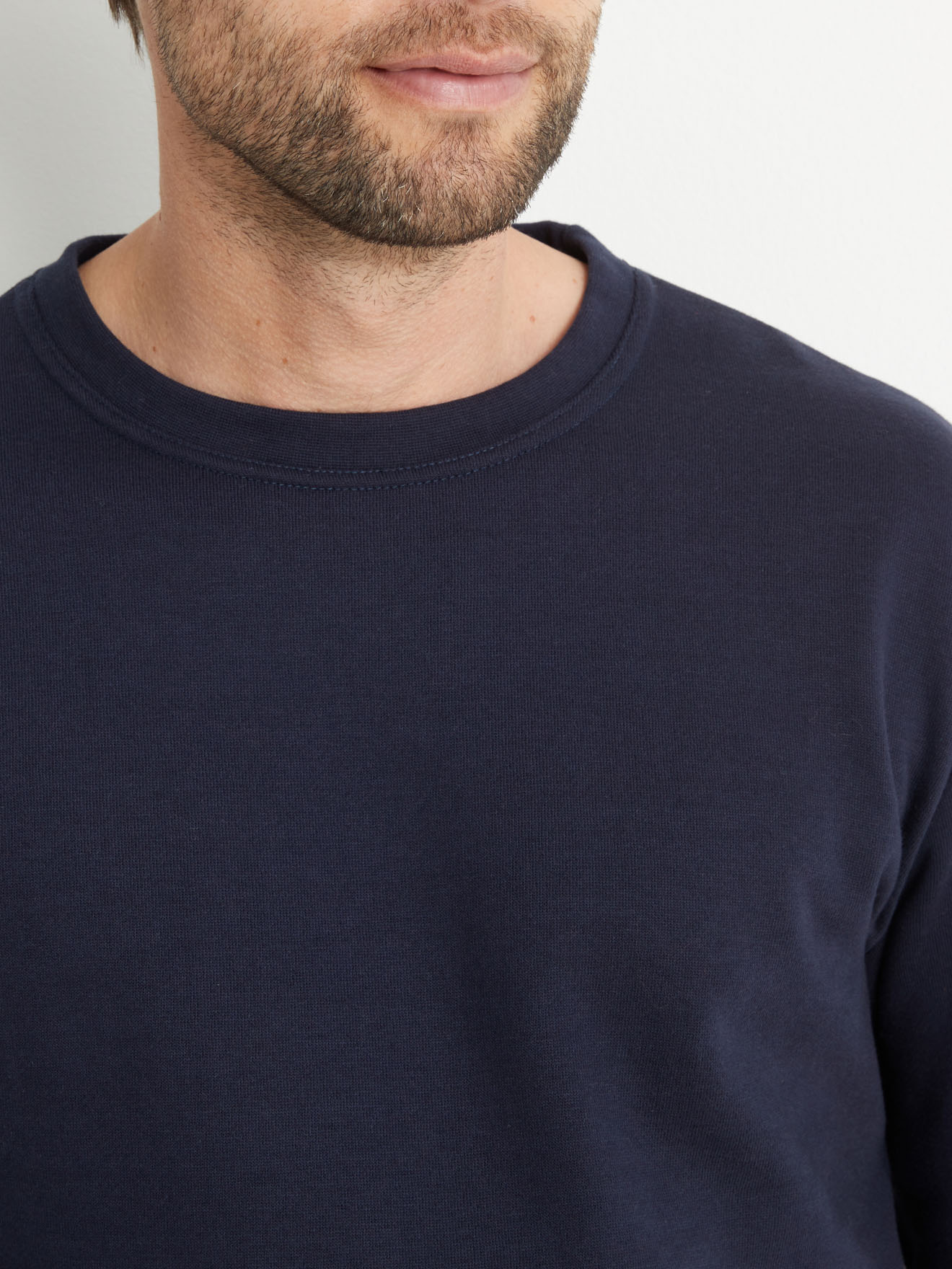 Sweat-shirt molleton encolure ronde