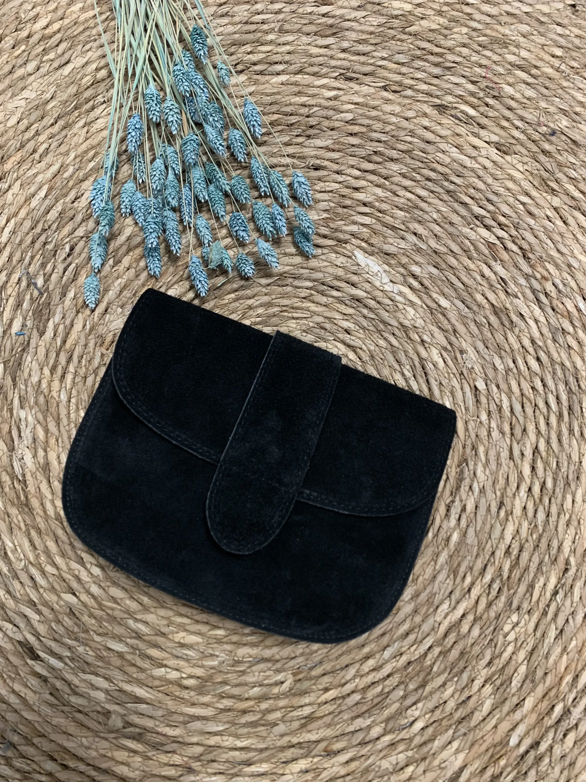 Maan Bag - Suede Zwart