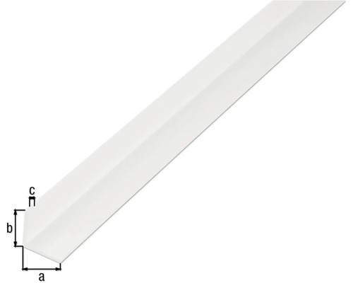 PVC hoekprofiel, wit, 10x10x1 mm, 2 m