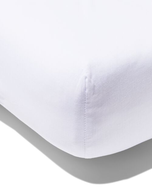 drap-housse coton 90x220 blanc