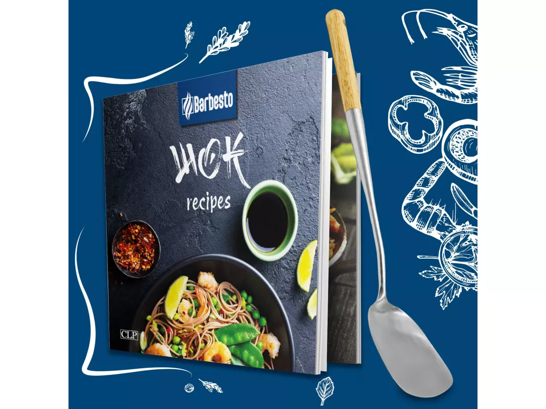 Ensemble wok en acier au carbone - Ø34 cm