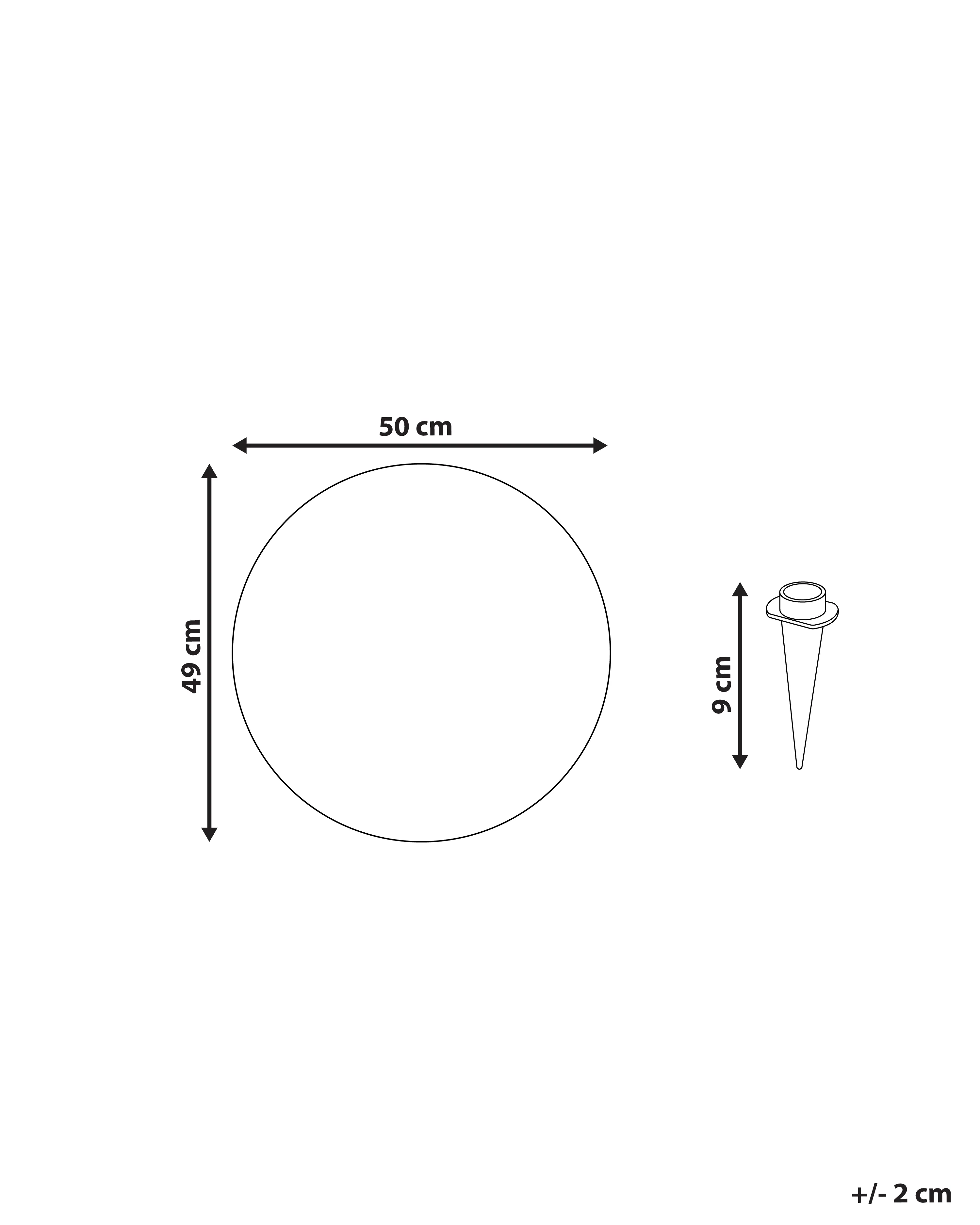 LED bolvormige lamp voor buiten JOCOY met afstandsbediening Wit