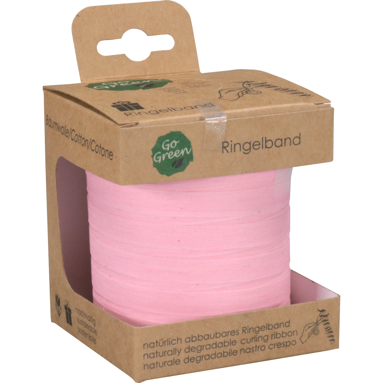 Goldina Lint, 10mm, 100m, Katoen, roze