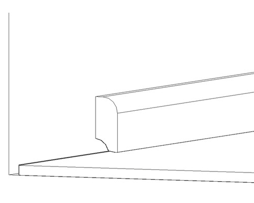 Plint SF381 ruw grenen 19,5 x 45 x 2400 mm