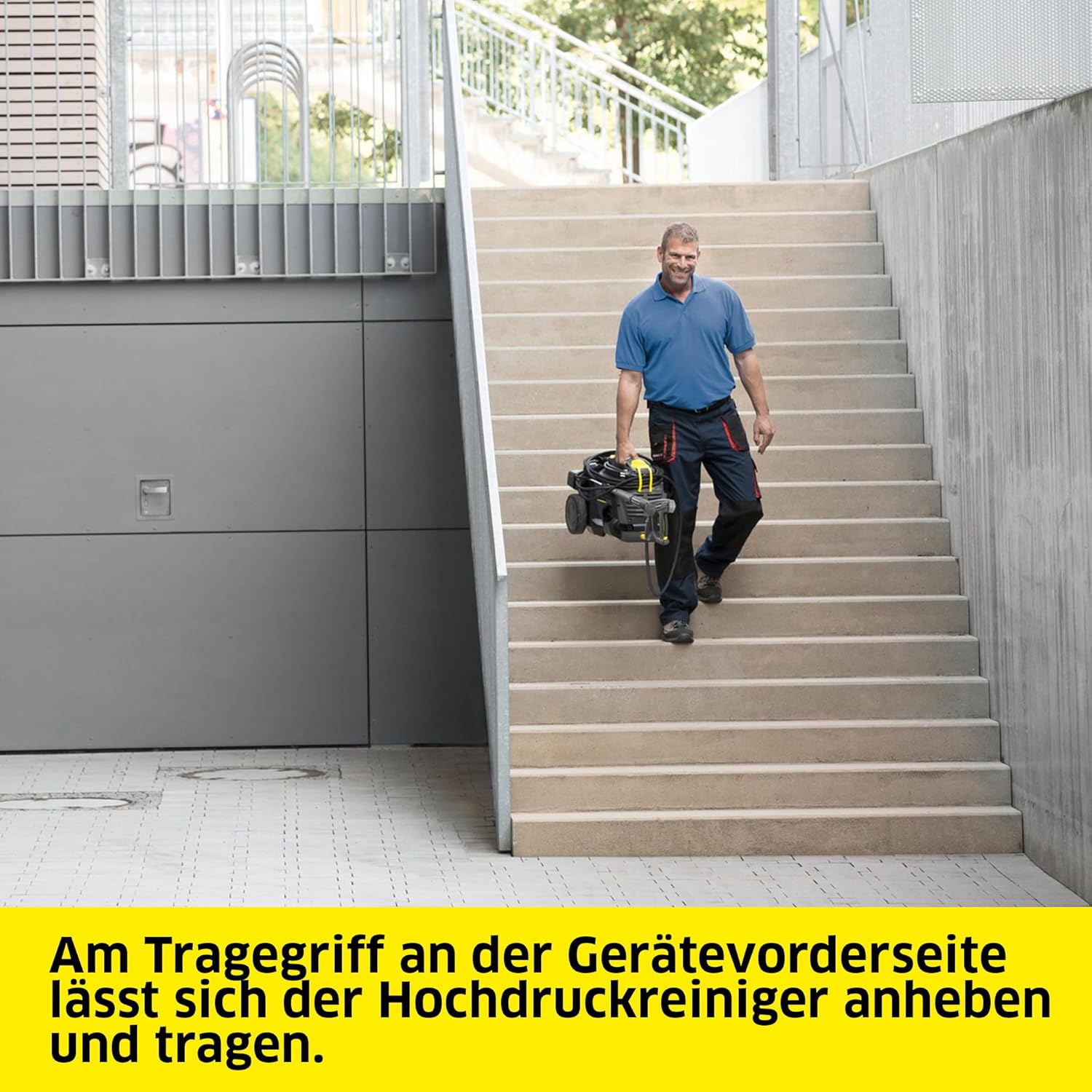 Kärcher Kaltwasser-Hochdruckreiniger HD 6/13 C Plus, Arbeitsdruck: 130 bar, Fördermenge: 590 l/h, Gewicht: 28,8 kg, Schlauch: 10 m, HD-Pistole, Strahlrohr, Dreckfräser