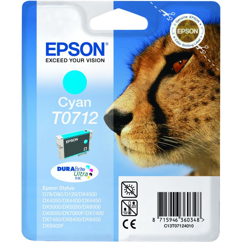 Cartouche Epson T071 couleurs séparées pour imprimante jet d'encre