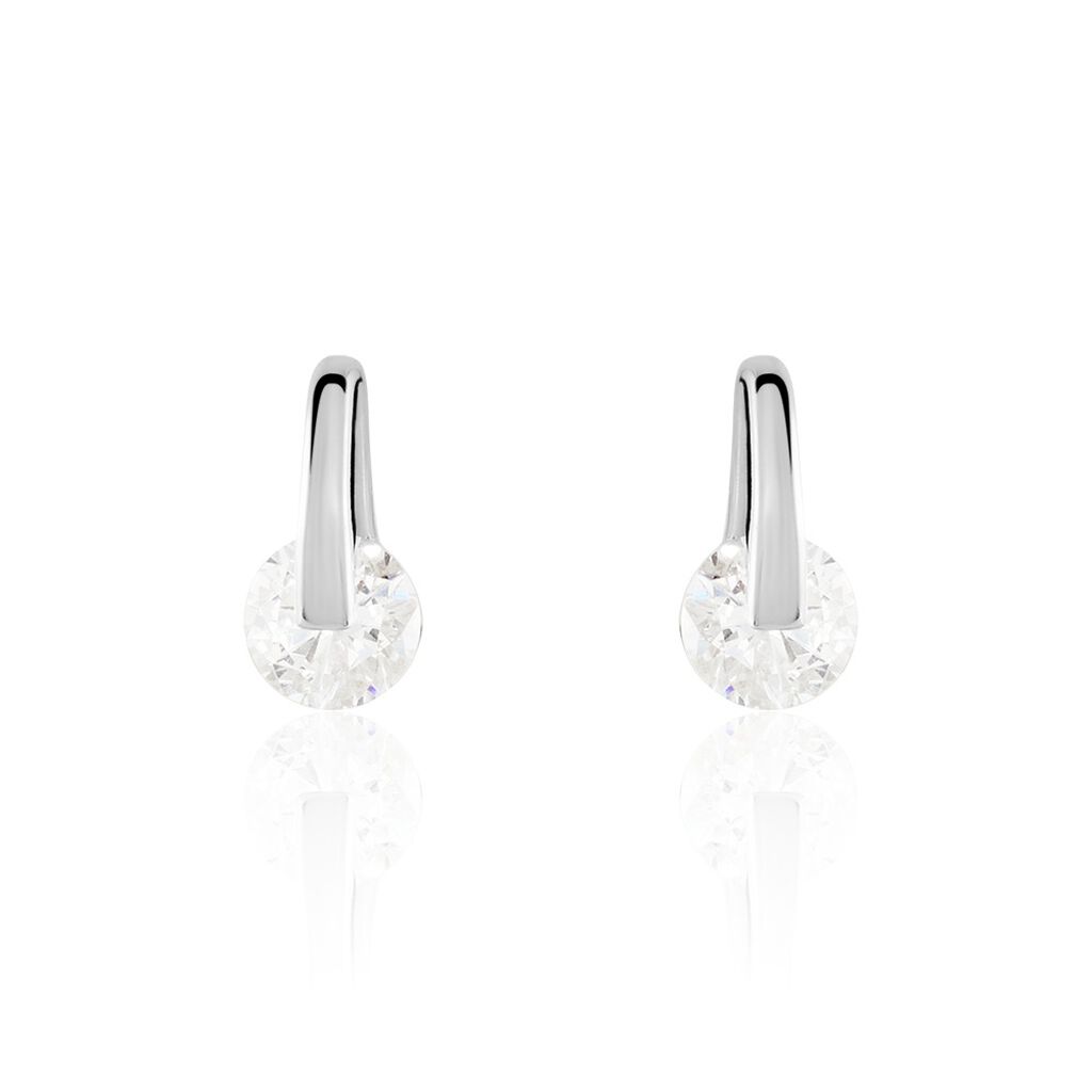Boucles D'oreilles Pendantes Vera Argent Blanc Oxyde De Zirconium