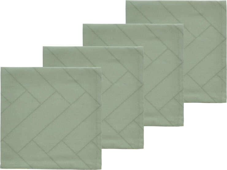 Södahl Stofservietter Tiles Hedge green 4 stk. Hedge green
