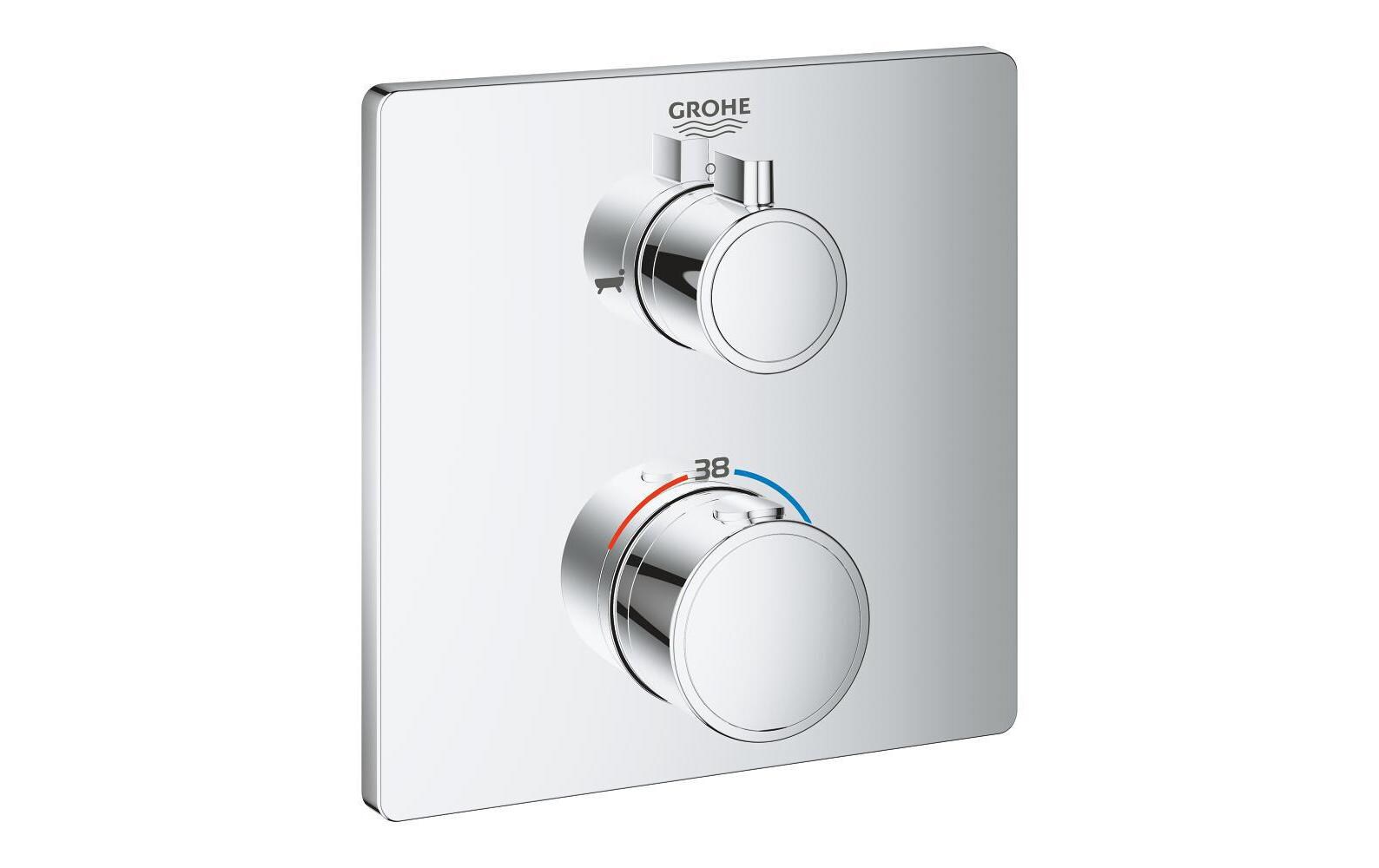 Badewannenarmatur Grohtherm 43 mm, Chrom<br>Wannenbatterie