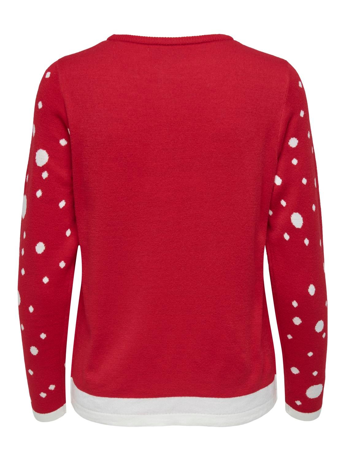 JDYLUCIA Strickpullover True Red