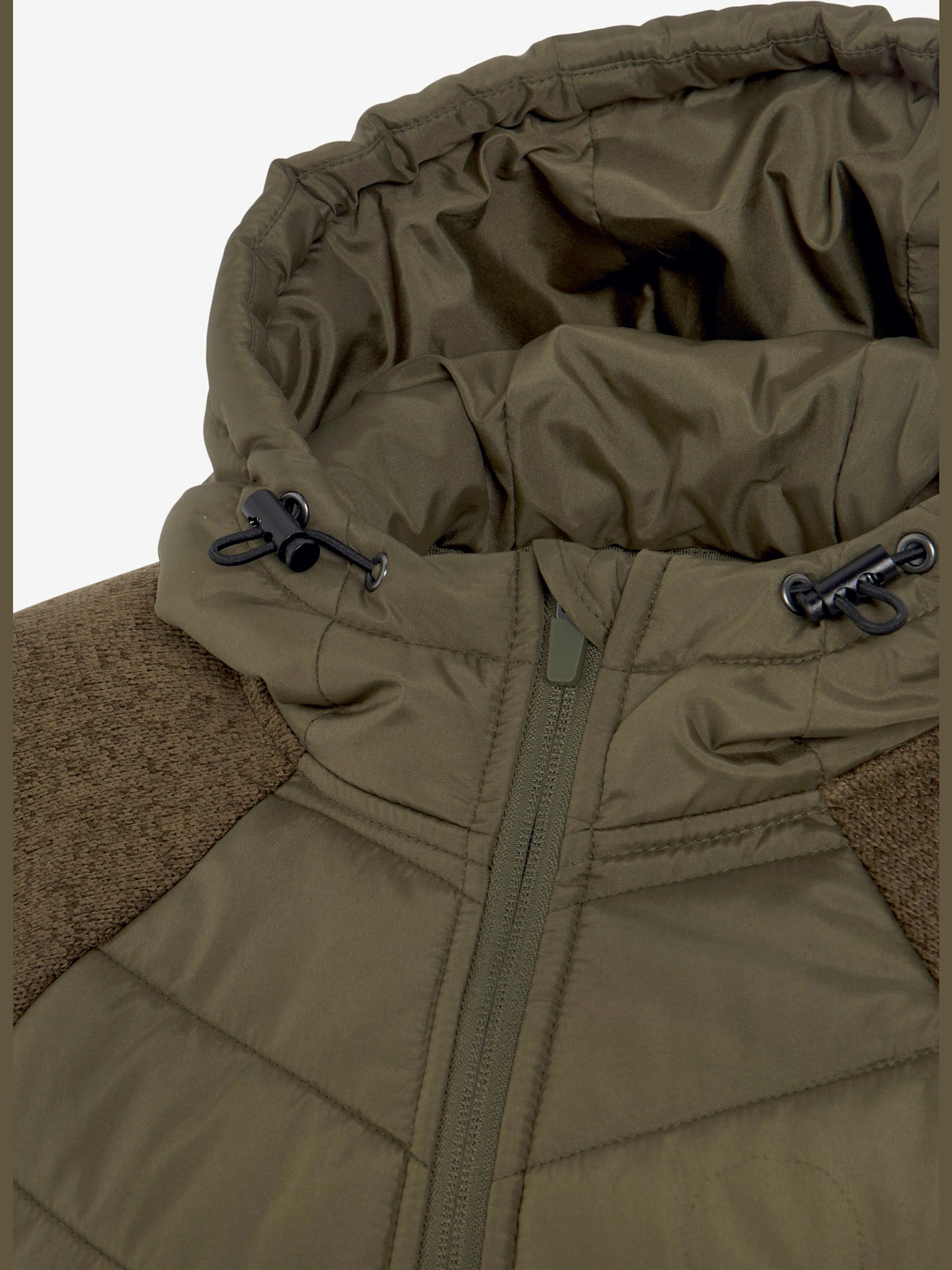 Doudoune manteau matelassé avec tricot polaire doux aux manches