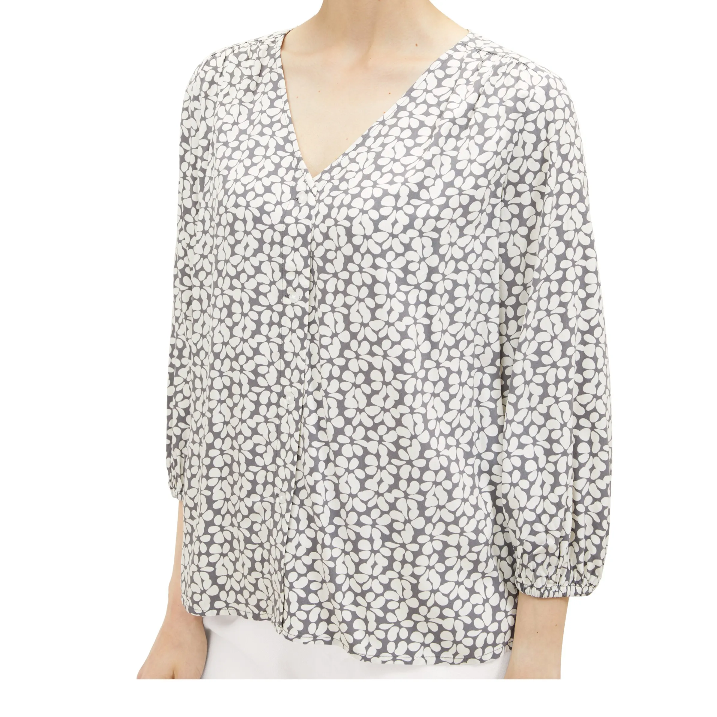 Damen Schlupfbluse mit Alloverprint