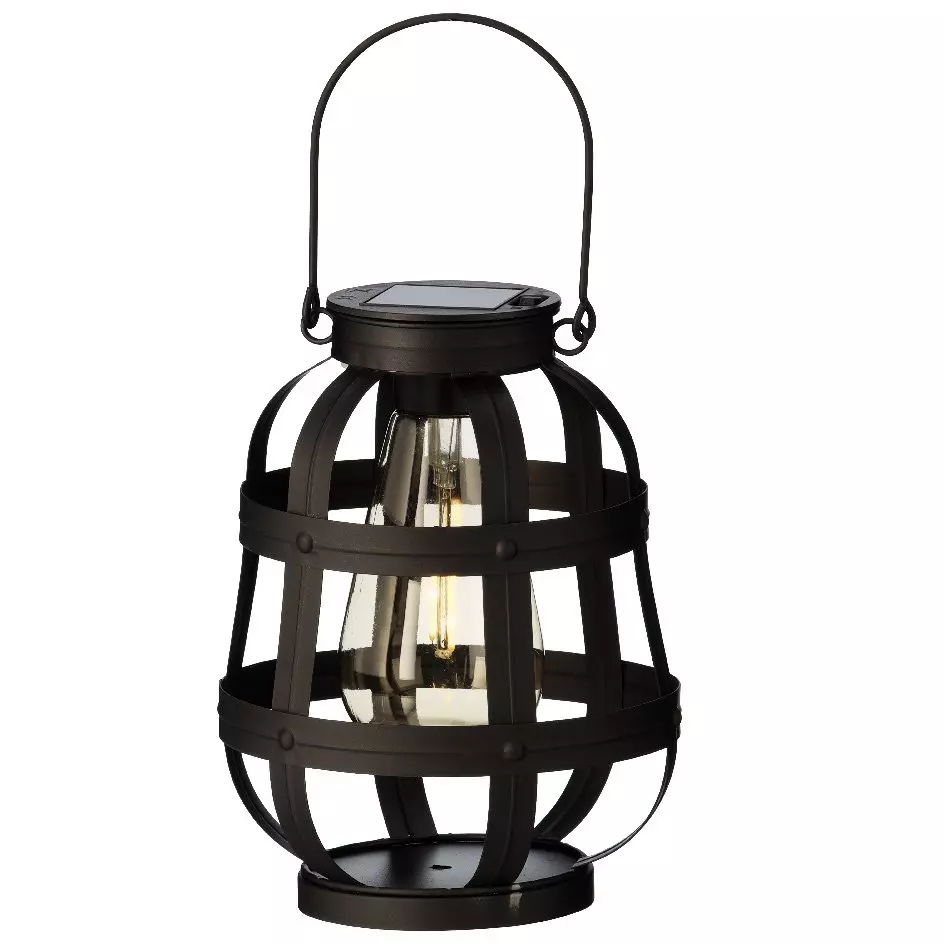 Lanterne solaire métal LED (H18,5 cm) Julia Noir